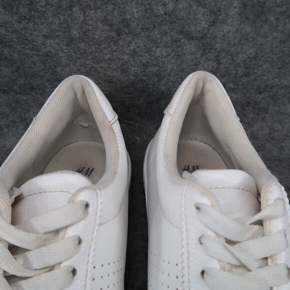 H&M Shoes Womens 6 Casual Sneakers Lifestyle White Trainer Lace Up Fashion Comfy - Picture 3 of 15